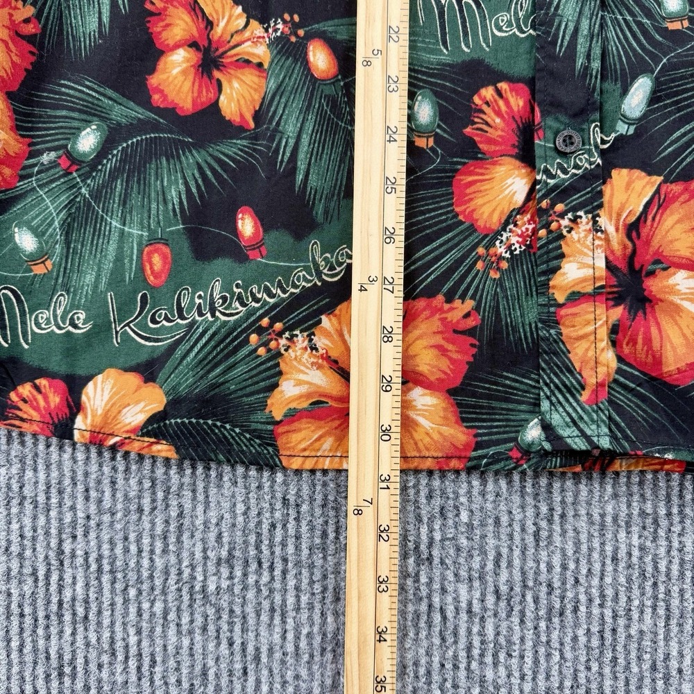 Hawaiian Christmas Shirt Mens XXL Mele Kalikimaka Aloha Holiday Floral - Picture 9 of 9